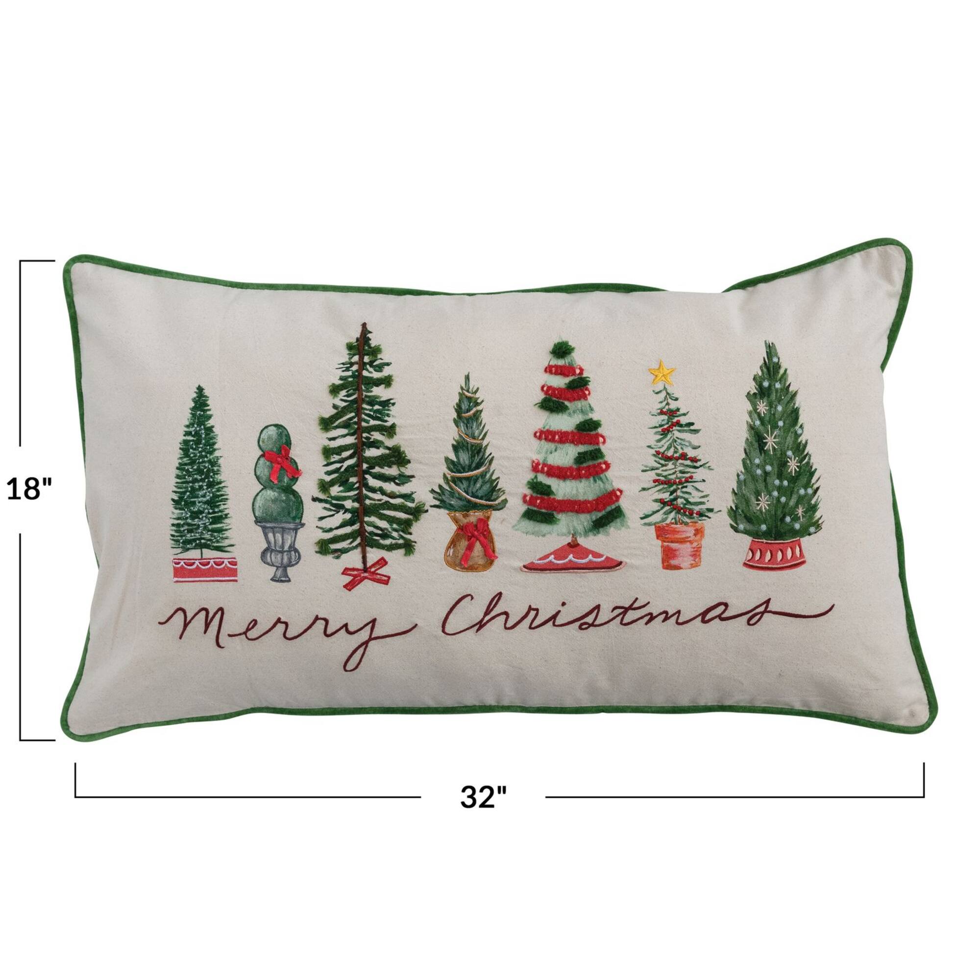 Hello Honey® 32" x 18" Printed Merry Christmas Lumbar Pillow